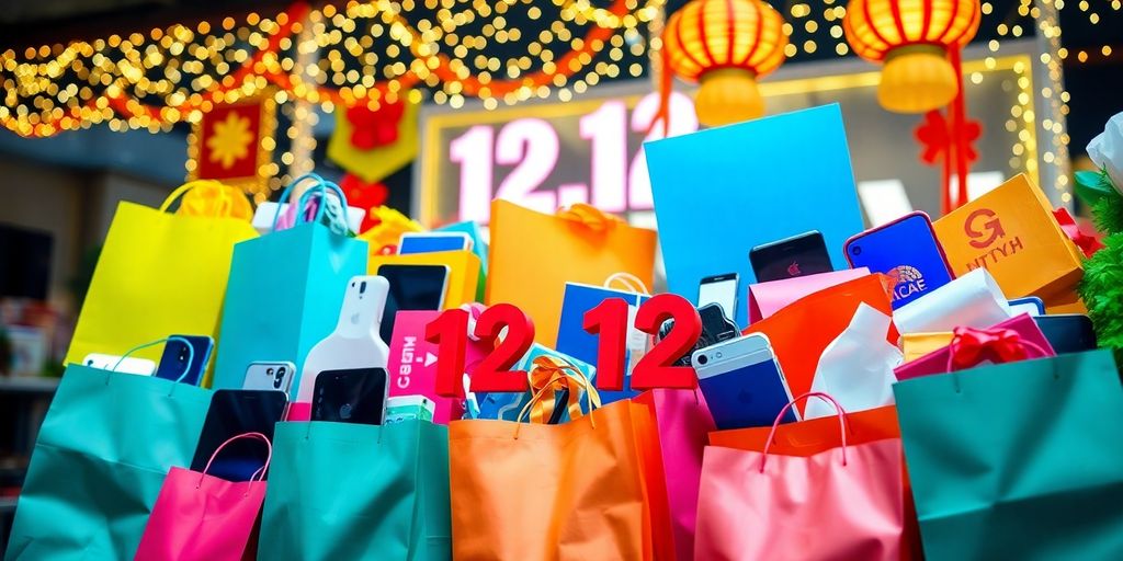 Offres de shopping colorées pour le 12.12 en Malaisie.